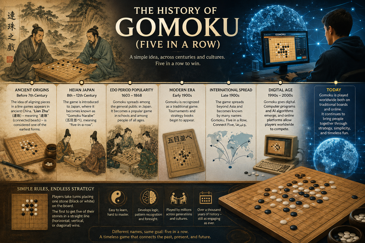 Gomoku History images through time