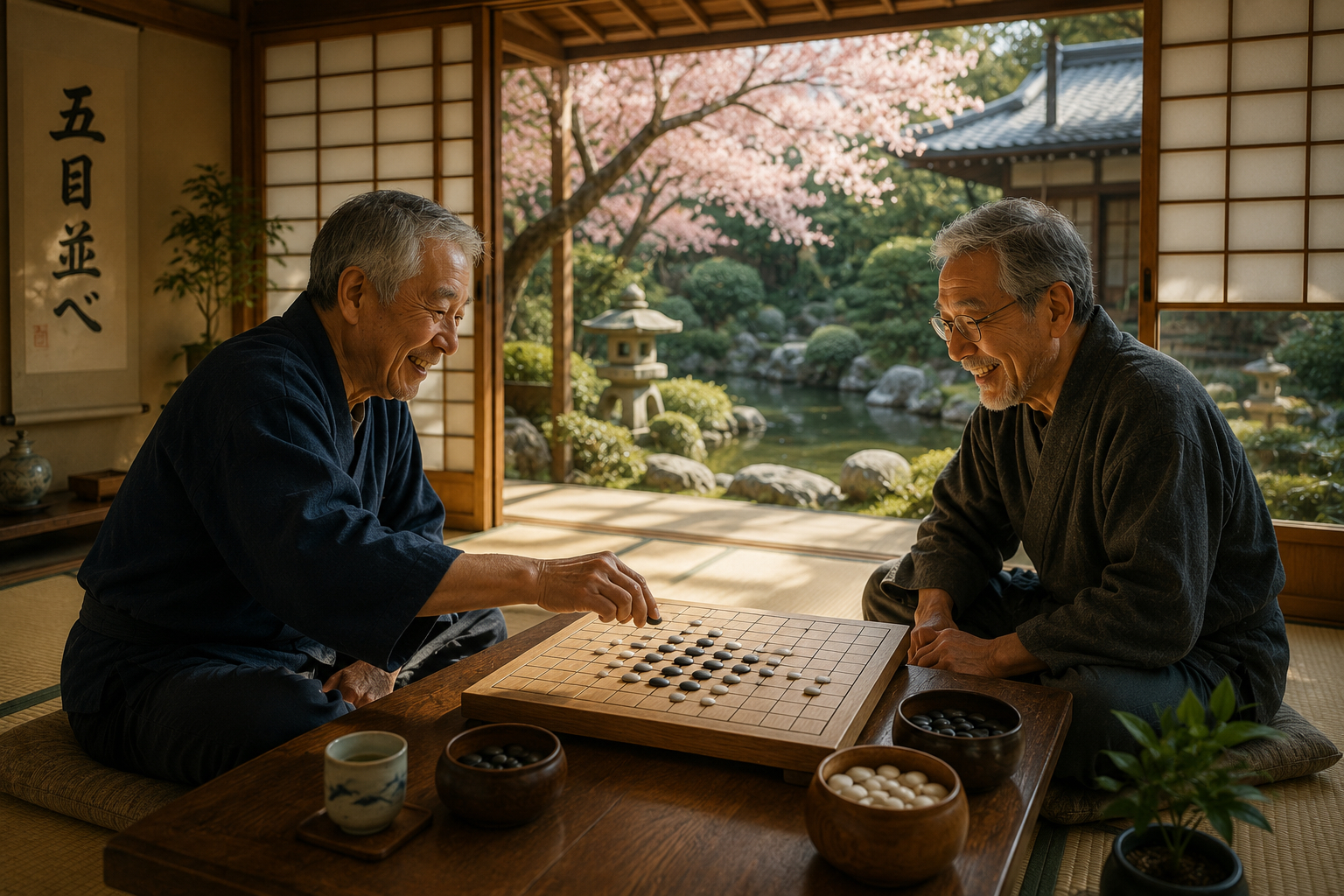 Gomoku History image friends playing