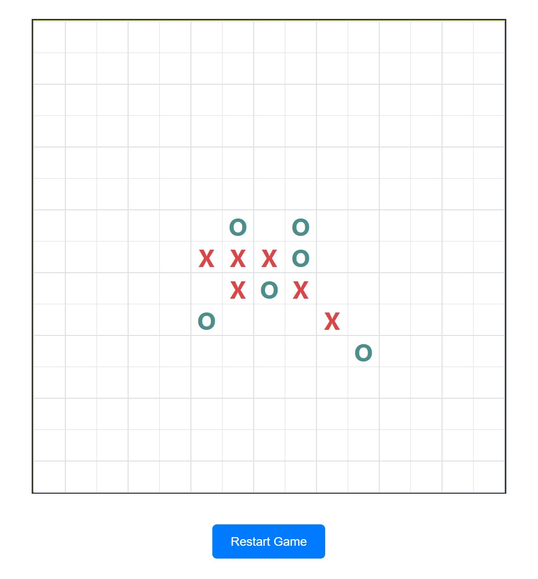 A board for the game Gomoku